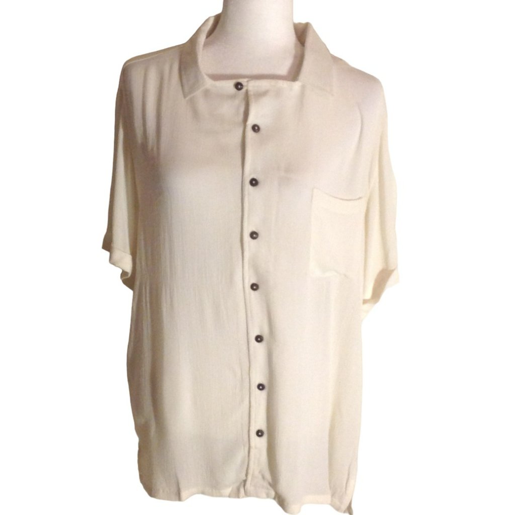 Raga Button Down Shirt New With Tickets Size Large